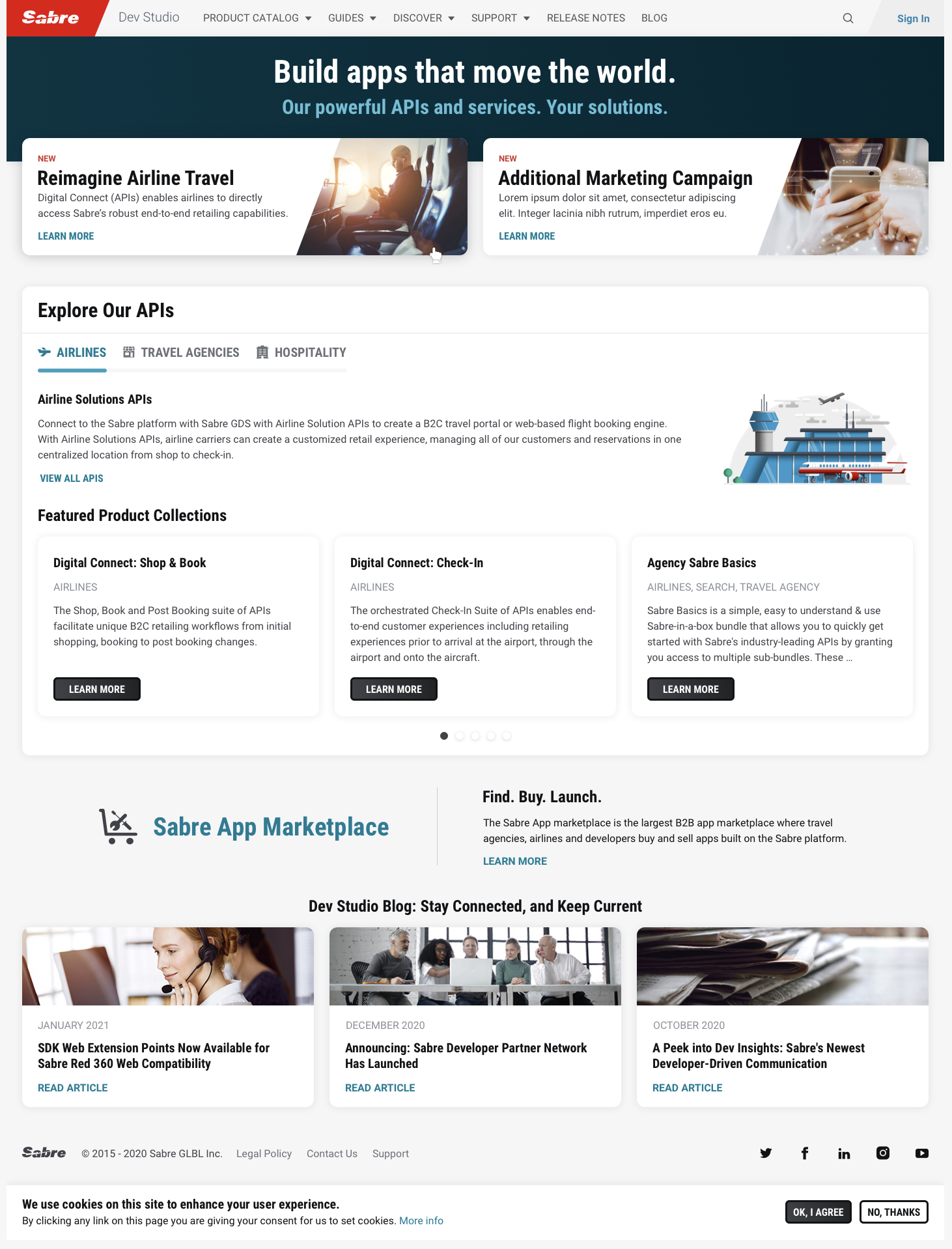 Sabre Developer Studio product-team implementation using Spark patterns