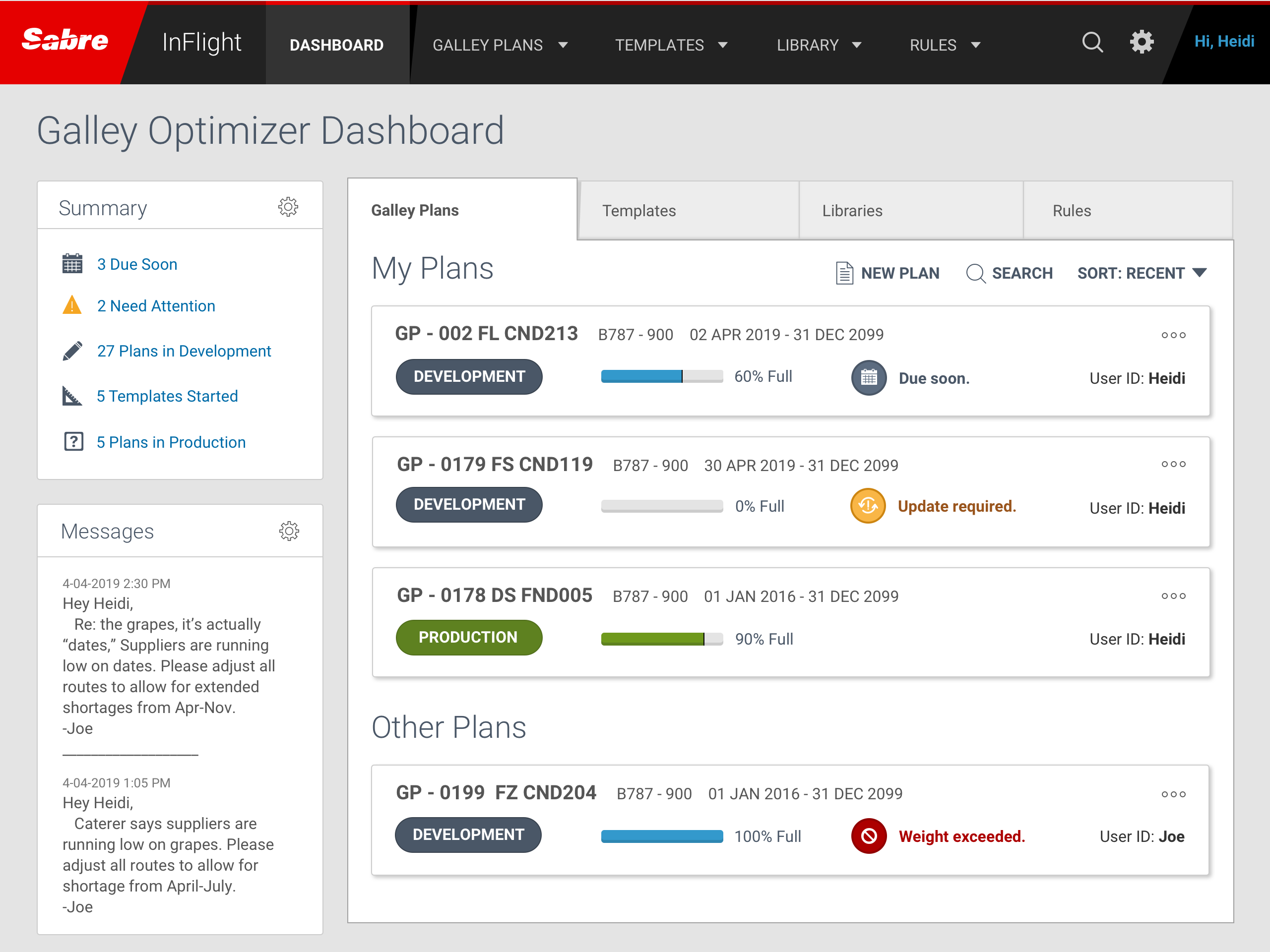 Sabre Galley Optimizer product-team implementation using Spark patterns